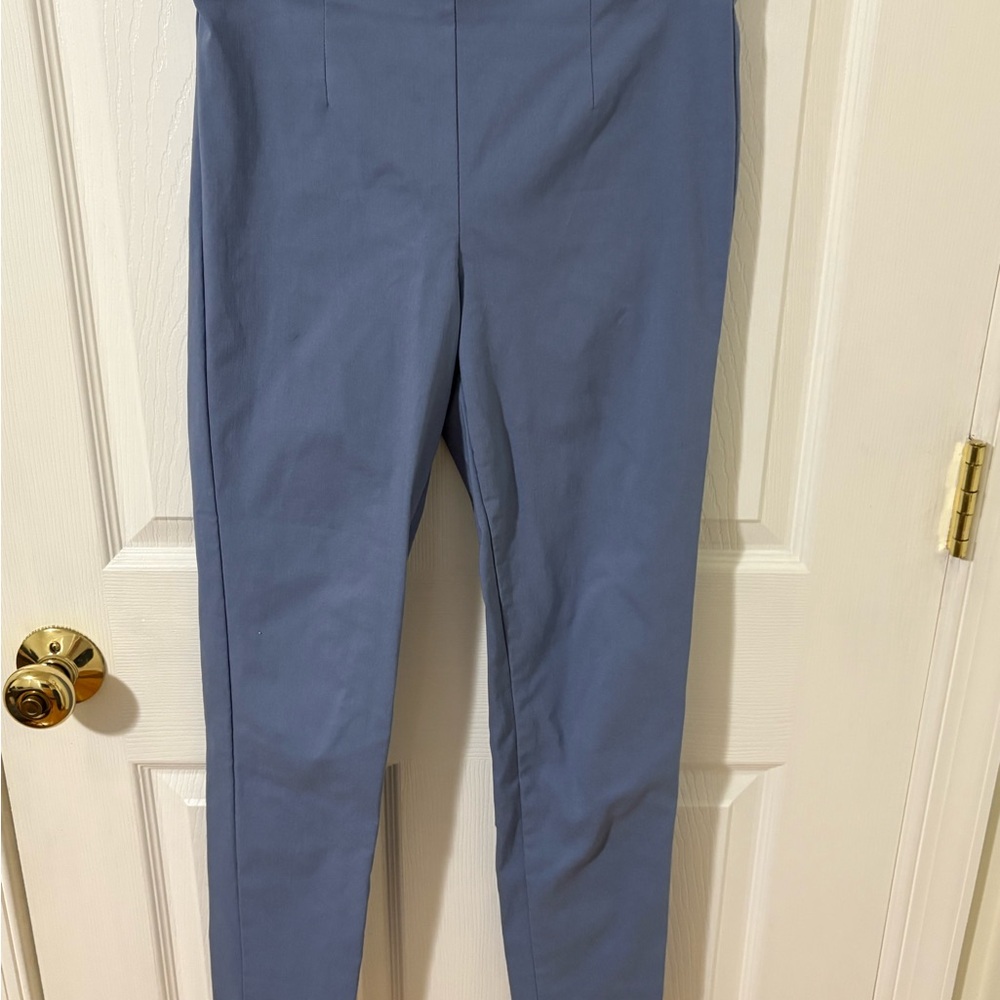 Blue Skinny Pants with Streamlined Silhouette